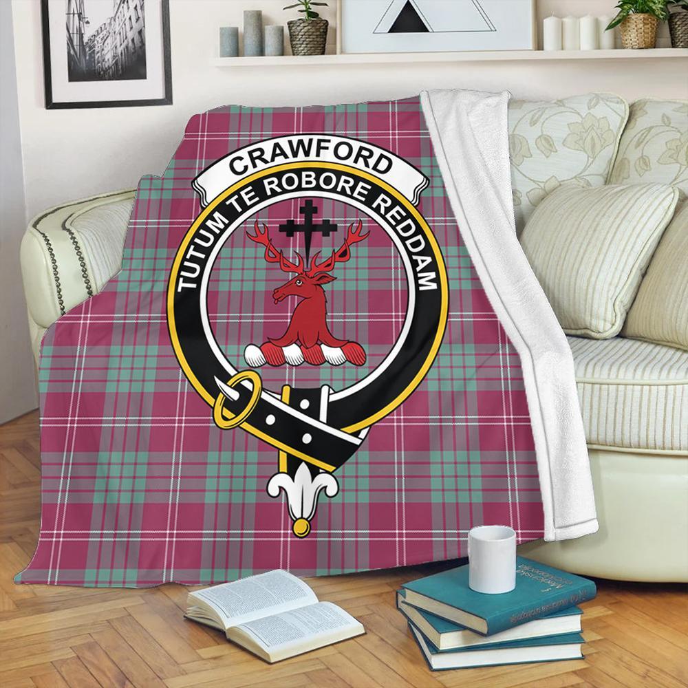 Crawford Ancient Tartan Crest Premium Blanket