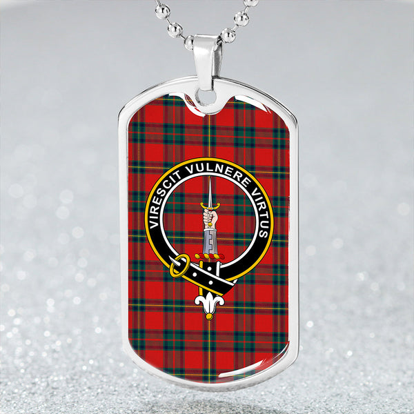 Cruikshank Modern Clan Badge Classic Tartan Dog Tag Necklace