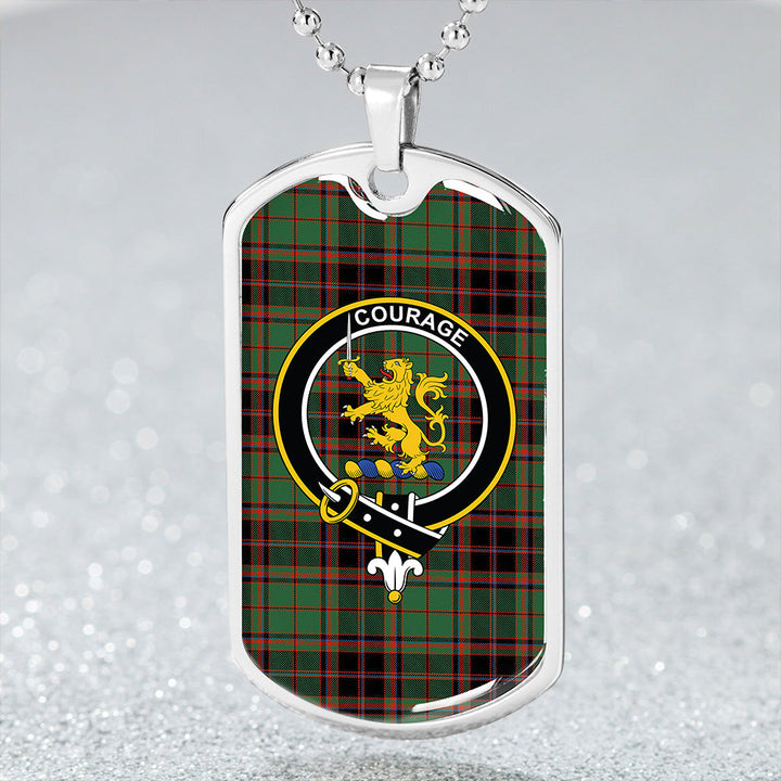 Cumming Hunting (Cumming Glenorchy) Ancient Clan Badge Classic Tartan Dog Tag Necklace