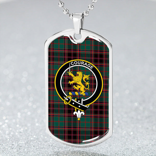 Cumming Hunting (Cumming Glenorchy) Modern Clan Badge Classic Tartan Dog Tag Necklace