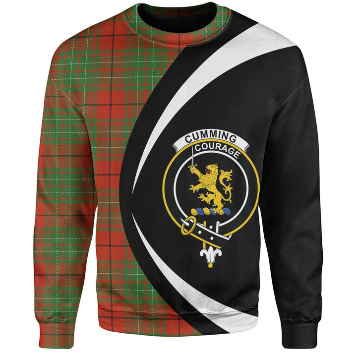 Cumming (MacAulay 2) Ancient Clan Badge Tartan Sweatshirt Circle Style Personalized