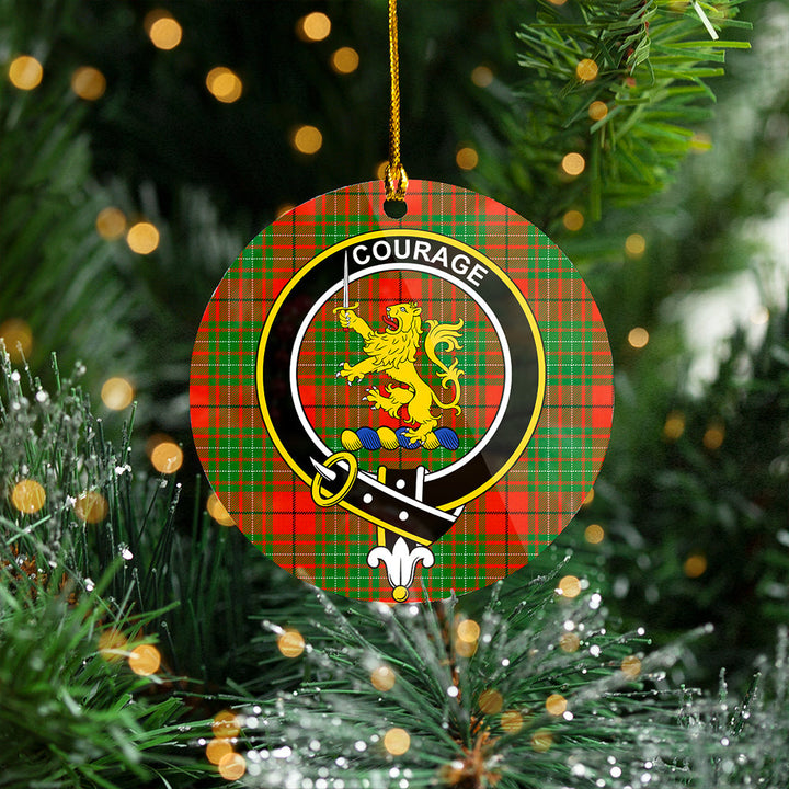Cumming (MacAulay #2) Ancient Clan Badge Tartan Plastic Christmas Ornaments