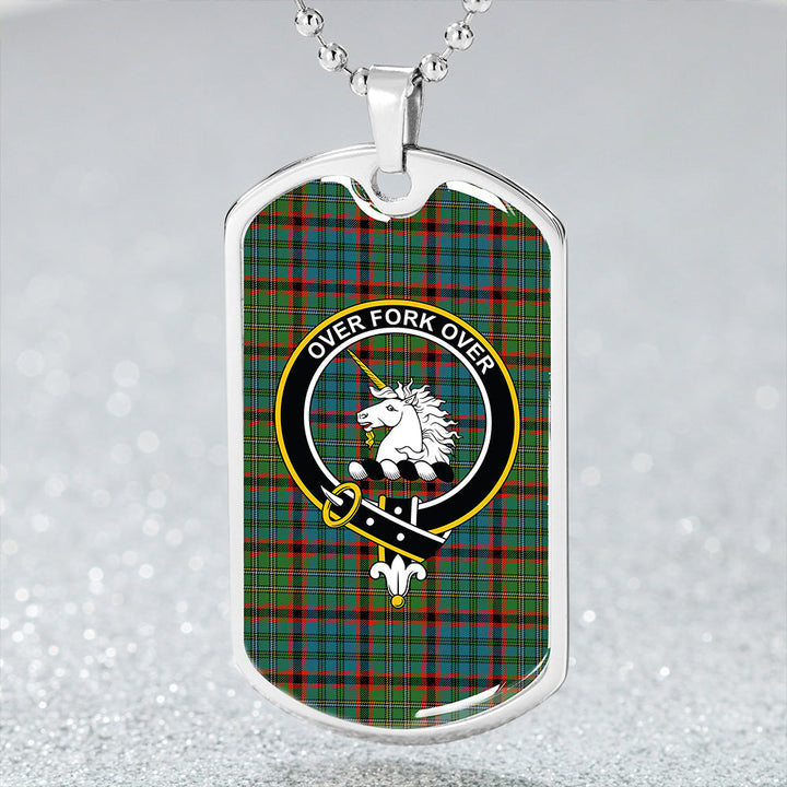 Cunningham Hunting Ancient Clan Badge Classic Tartan Dog Tag Necklace