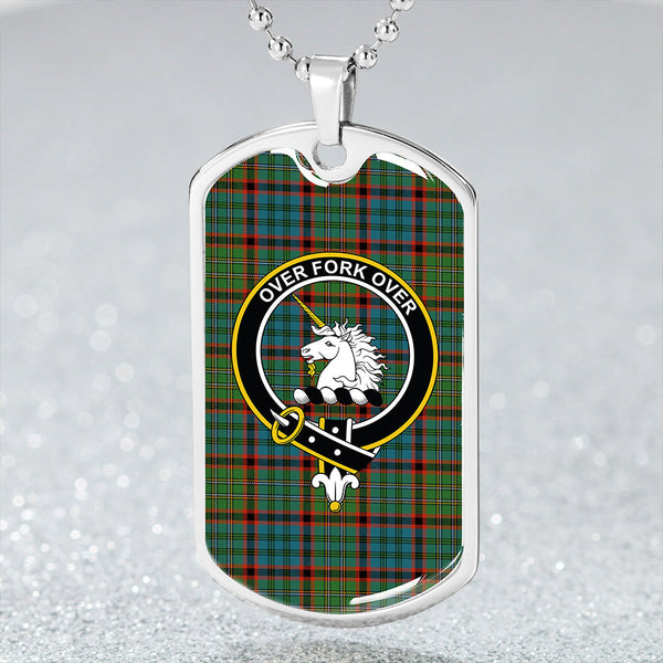 Cunningham Hunting (MacNicol Hunting #2) Ancient Clan Badge Classic Tartan Dog Tag Necklace