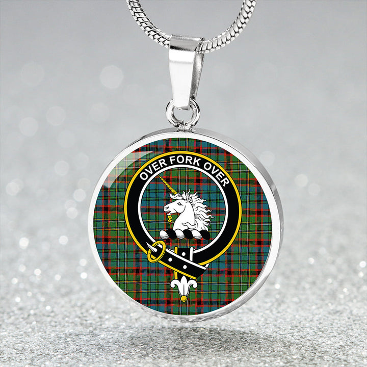 Cunningham Hunting (MacNicol Hunting #2) Ancient Clan Badge Tartan Classic Circle Necklace