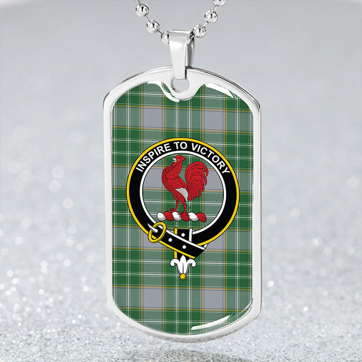 Currie Modern Clan Badge Classic Tartan Dog Tag Necklace