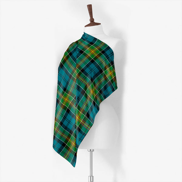 Curry (Currie) Weathered Tartan Classic Silk Habotai Square Scarf