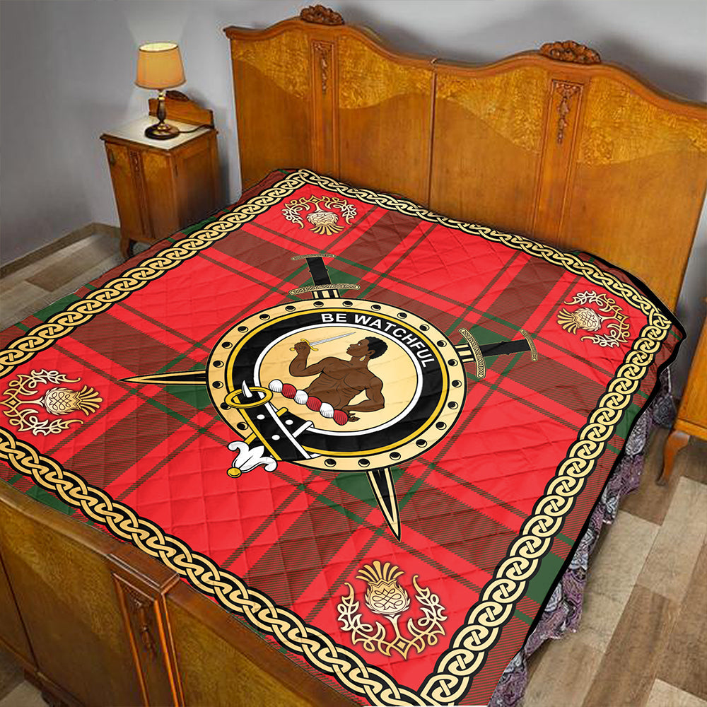 Darroch (of Gourock) Crest Tartan Premium Blanket Black