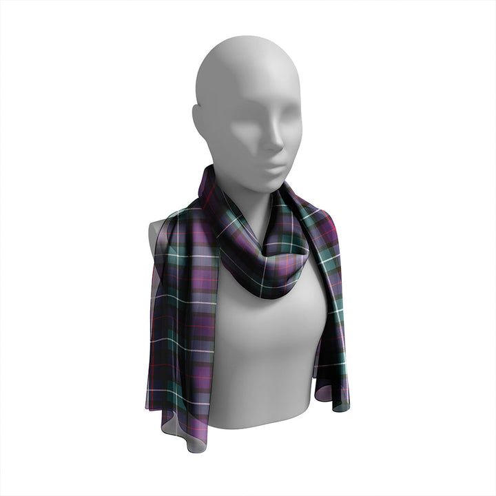 Davidson Weathered Tartan Classic Silk Habotai Long Scarf