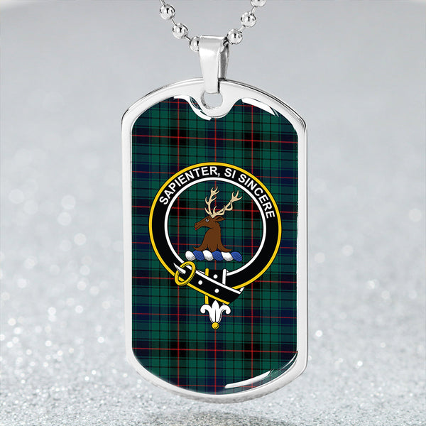 Davidson (Vestiarium Scoticum) Modern Clan Badge Classic Tartan Dog Tag Necklace