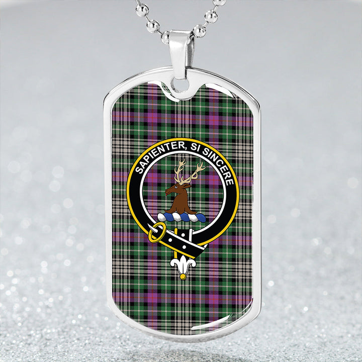 Davidson of Tulloch Dress Ancient Clan Badge Classic Tartan Dog Tag Necklace