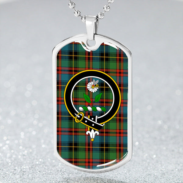 Deas Ancient Clan Badge Classic Tartan Dog Tag Necklace