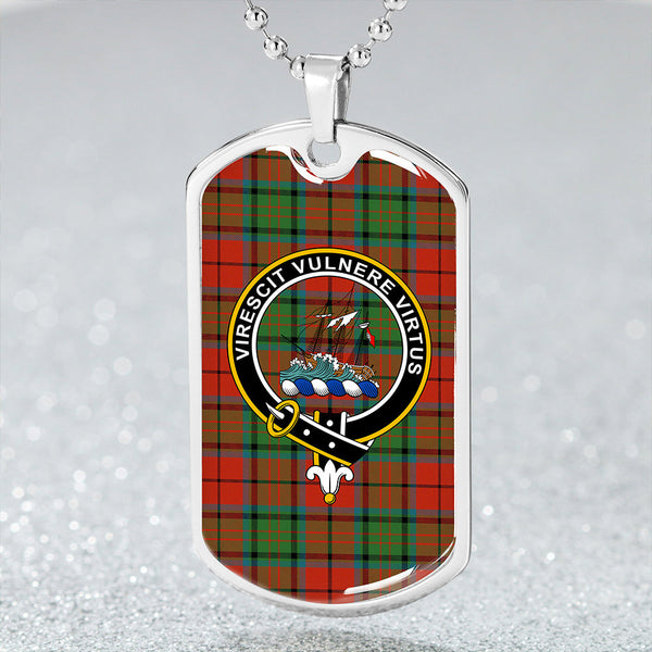 Dickie Ancient Clan Badge Classic Tartan Dog Tag Necklace