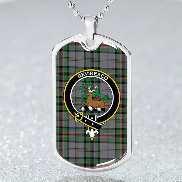 Dinwoodie Ancient Clan Badge Classic Tartan Dog Tag Necklace