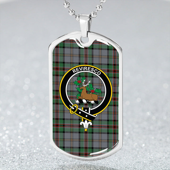 Dinwoodie Ancient Clan Badge Classic Tartan Dog Tag Necklace