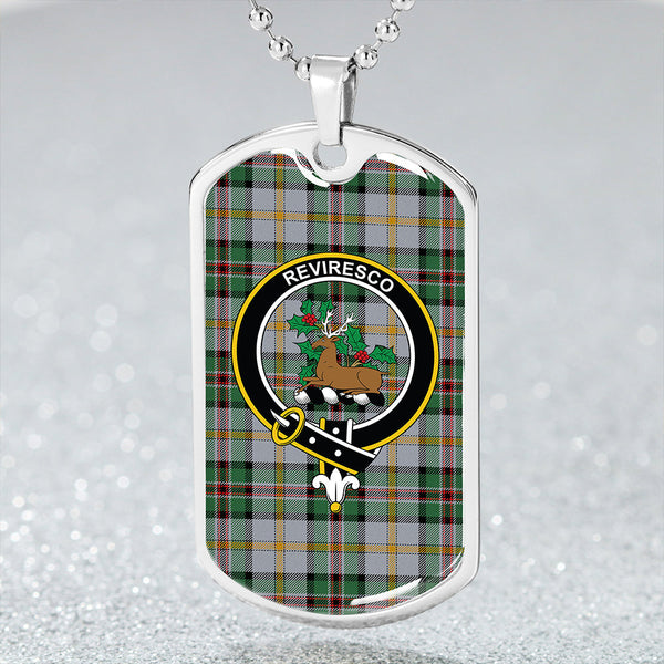 Dinwoodie Modern Clan Badge Classic Tartan Dog Tag Necklace