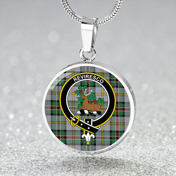 Dinwoodie Modern Clan Badge Tartan Classic Circle Necklace