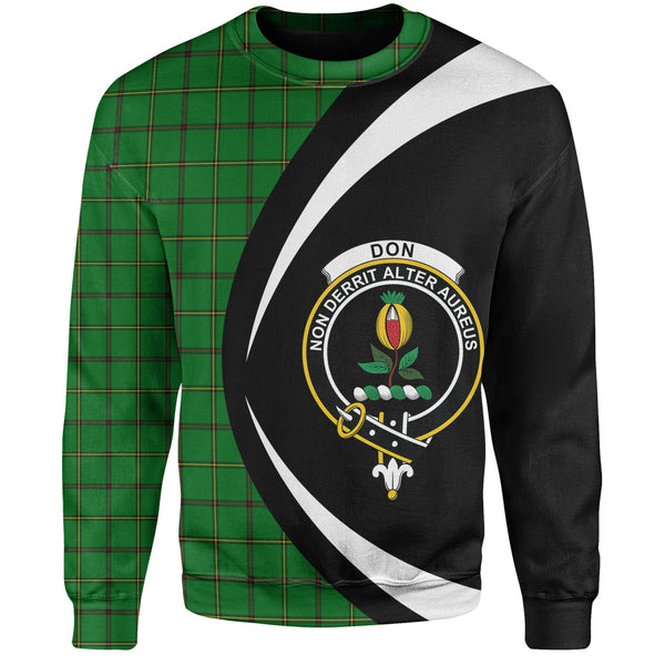 Don (Tribe of Mar) Clan Badge Tartan Sweatshirt Circle Style Personalized