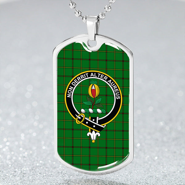 Don (Tribe of Mar) Clan Badge Classic Tartan Dog Tag Necklace