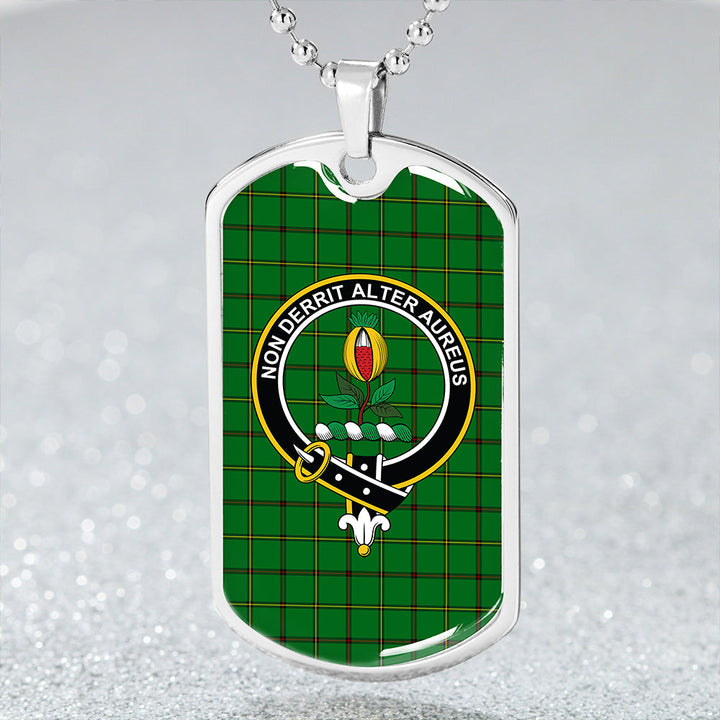 Don (Tribe of Mar) Clan Badge Classic Tartan Dog Tag Necklace