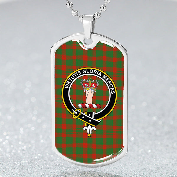 Donachie Ancient Clan Badge Classic Tartan Dog Tag Necklace