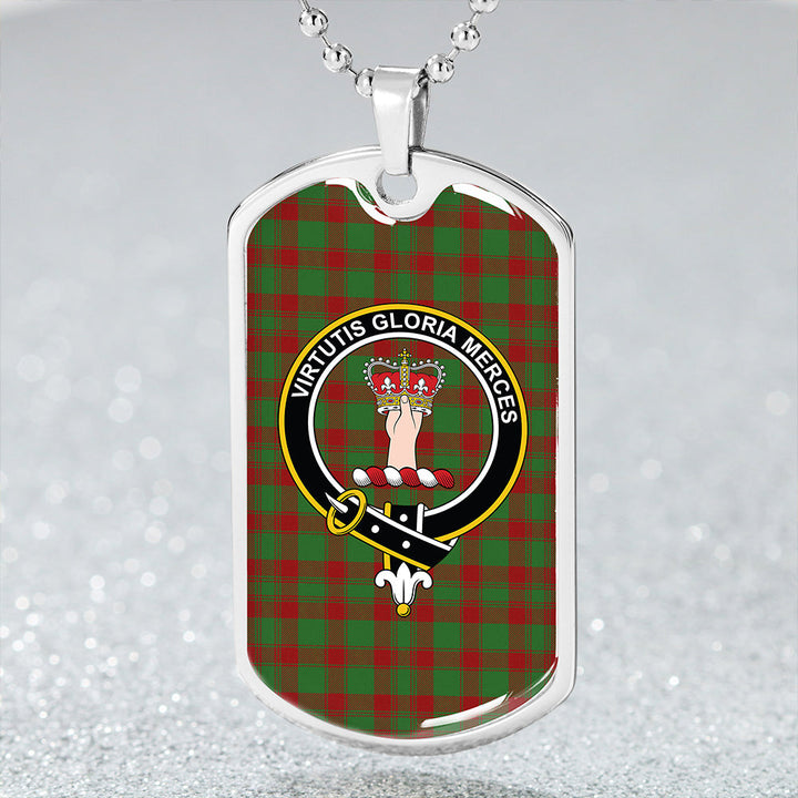 Donachie Modern Clan Badge Classic Tartan Dog Tag Necklace