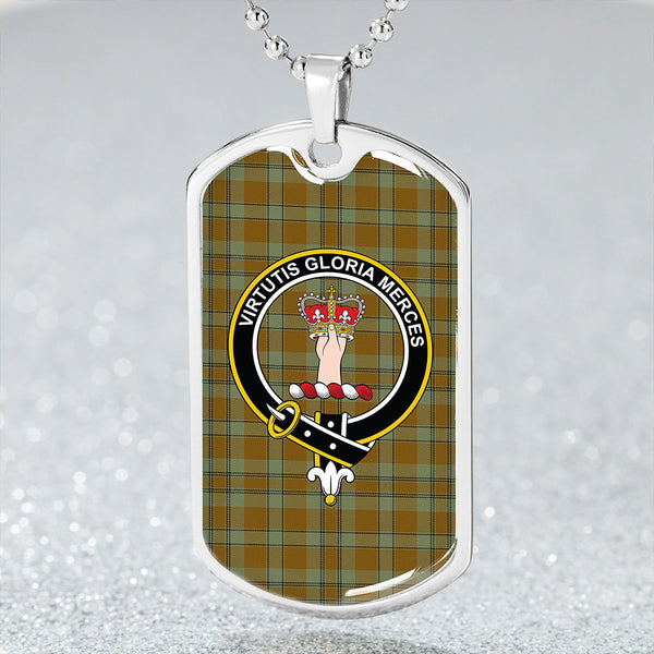 Donachie of Brockloch Hunting Ancient Clan Badge Classic Tartan Dog Tag Necklace
