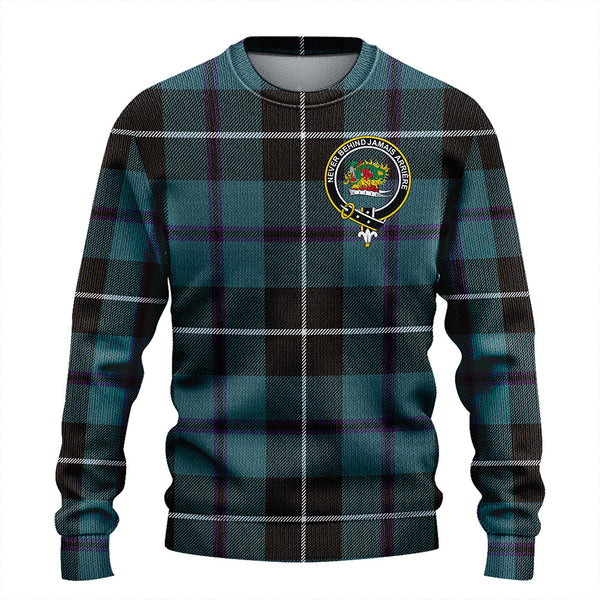 Douglas Weathered Clan Badge Tartan Knitted Sweater