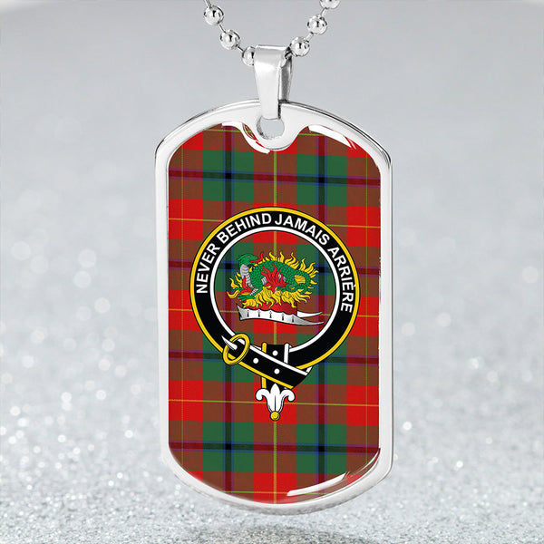Douglas of Roxburgh Modern Clan Badge Classic Tartan Dog Tag Necklace