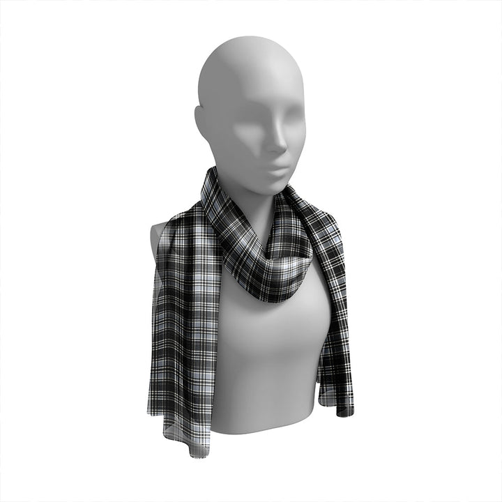 Drummond (Clans Originaux) Grey Ancient Tartan Classic Silk Habotai Long Scarf