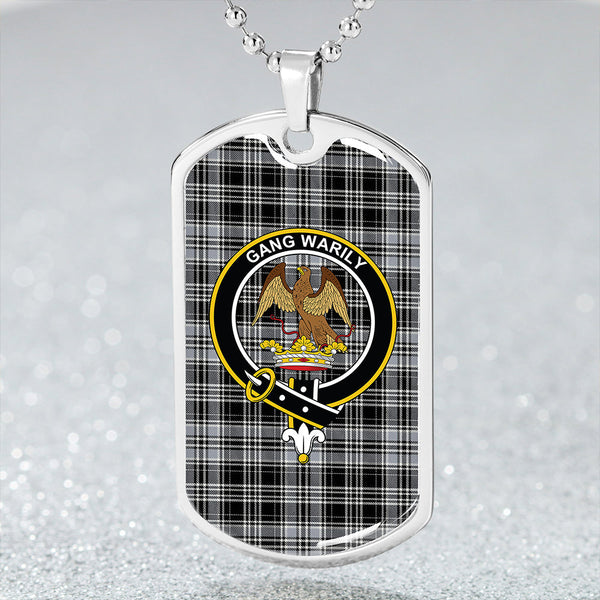 Drummond (Clans Originaux) Grey Ancient Clan Badge Classic Tartan Dog Tag Necklace