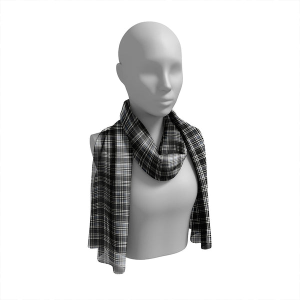 Drummond (Clans Originaux) Grey Modern Tartan Classic Silk Habotai Long Scarf