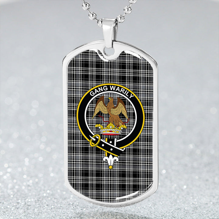 Drummond (Clans Originaux) Grey Modern Clan Badge Classic Tartan Dog Tag Necklace