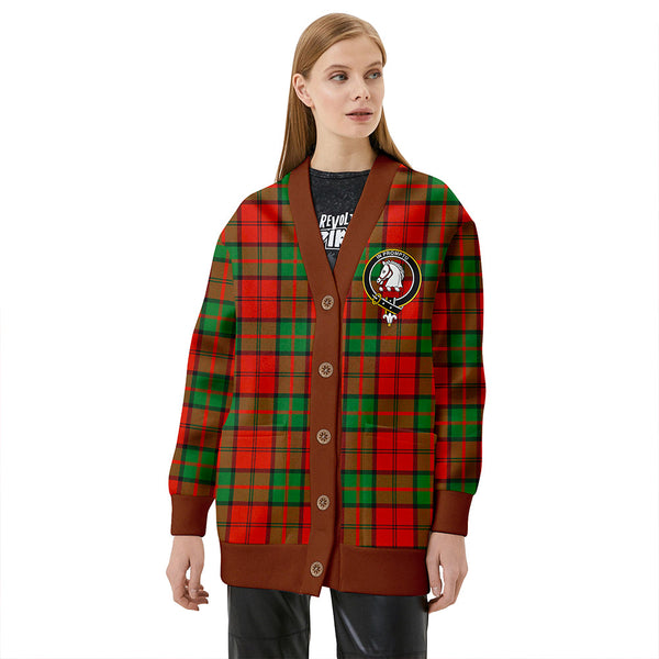 Dunbar Ancient Clan Badge Tartan V-neck Cardigan