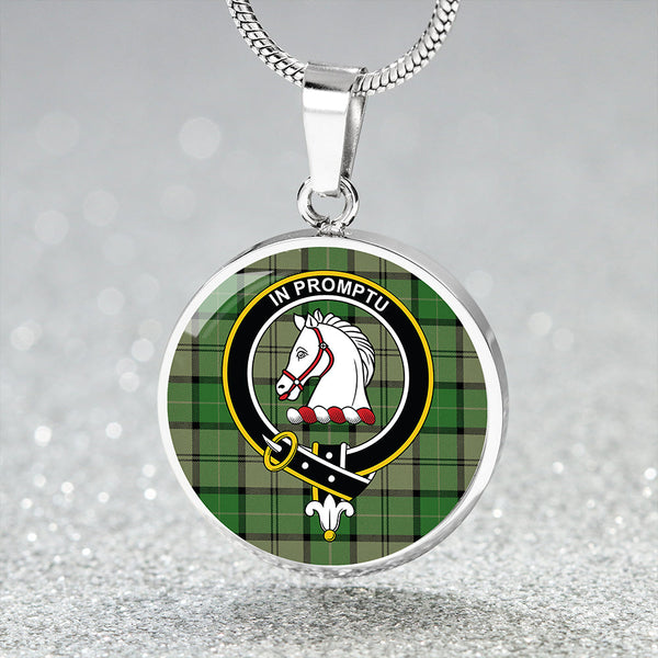 Dunbar Hunting Ancient Clan Badge Tartan Classic Circle Necklace