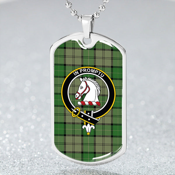 Dunbar Hunting Ancient Clan Badge Classic Tartan Dog Tag Necklace