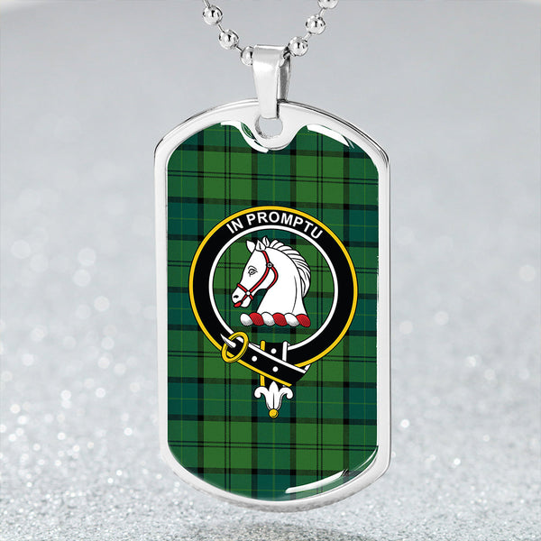 Dunbar Hunting Modern Clan Badge Classic Tartan Dog Tag Necklace