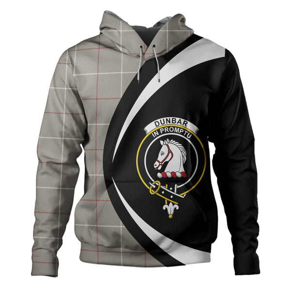 Dunbar of Pitgaveny Weathered Clan Badge Tartan Hoodie Circle Style