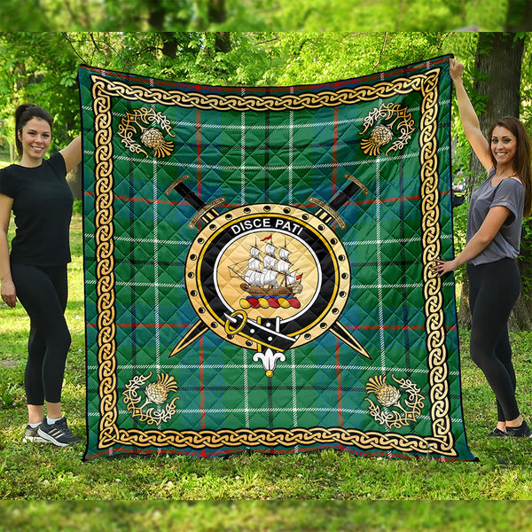 Duncan Ancient Clan Badge Tartan Premium Quilt Celtic Shield