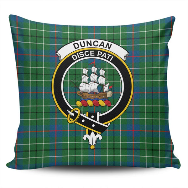 Duncan Ancient Tartan Classic Crest Pillow Cover