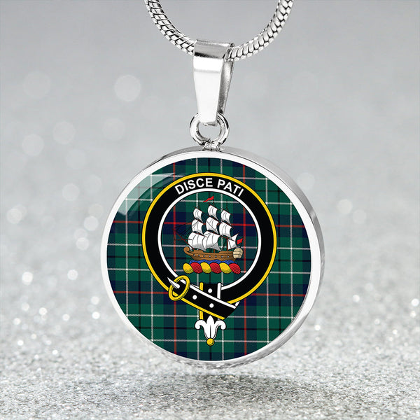 Duncan Modern Clan Badge Tartan Classic Circle Necklace