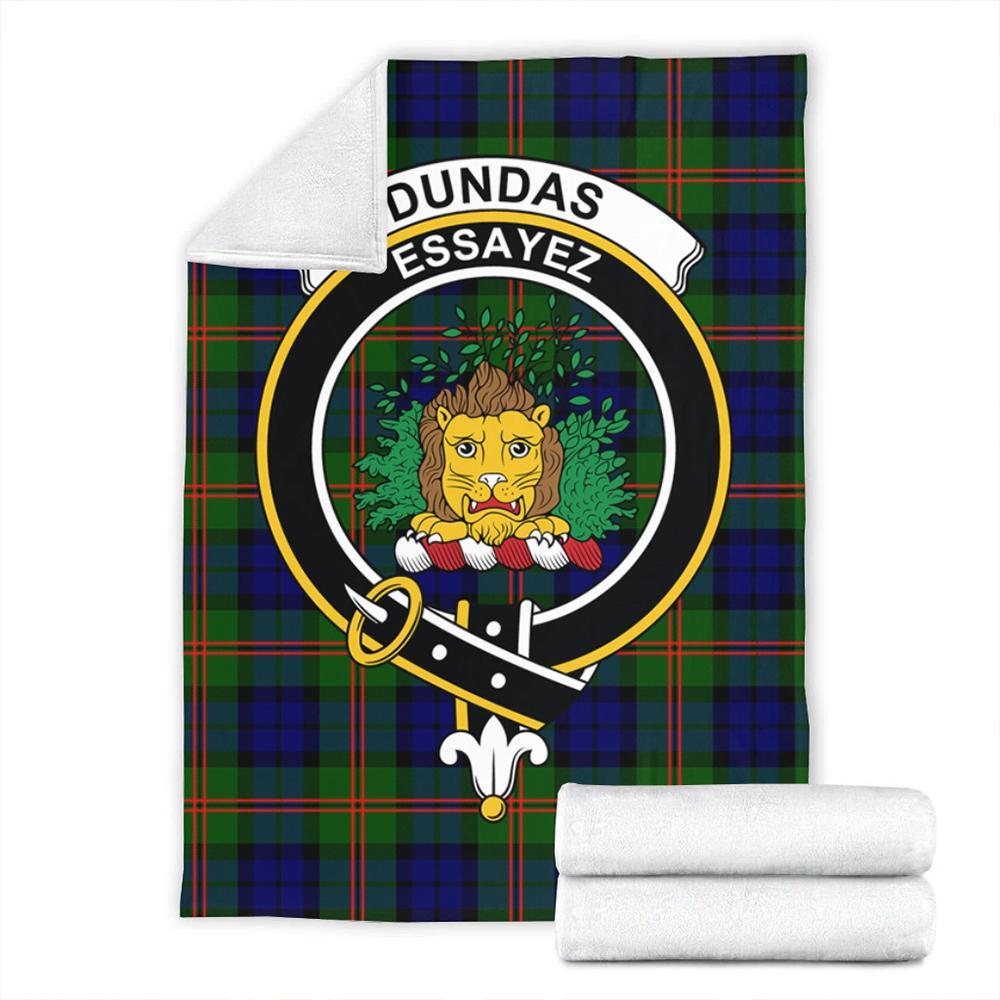 Dundas Modern Tartan Crest Premium Blanket