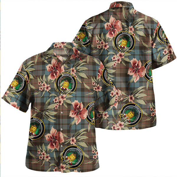 Dundas Weathered Clan Badge Tartan Aloha Hawaiian Shirt Tropical Old Style