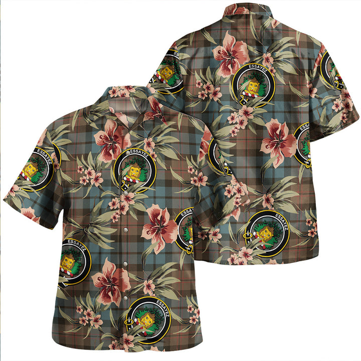 Dundas Weathered Clan Badge Tartan Aloha Hawaiian Shirt Tropical Old Style