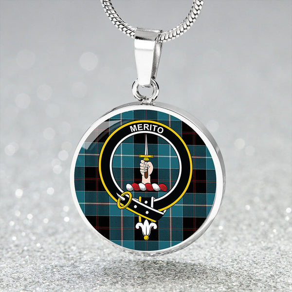 Dunlop Ancient Clan Badge Tartan Classic Circle Necklace