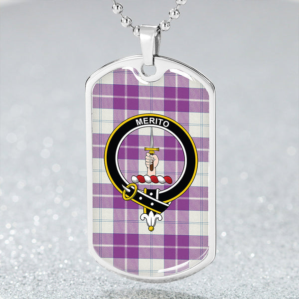 Dunlop Dress Ancient Clan Badge Classic Tartan Dog Tag Necklace