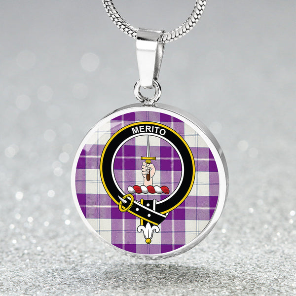 Dunlop Dress Modern Clan Badge Tartan Classic Circle Necklace