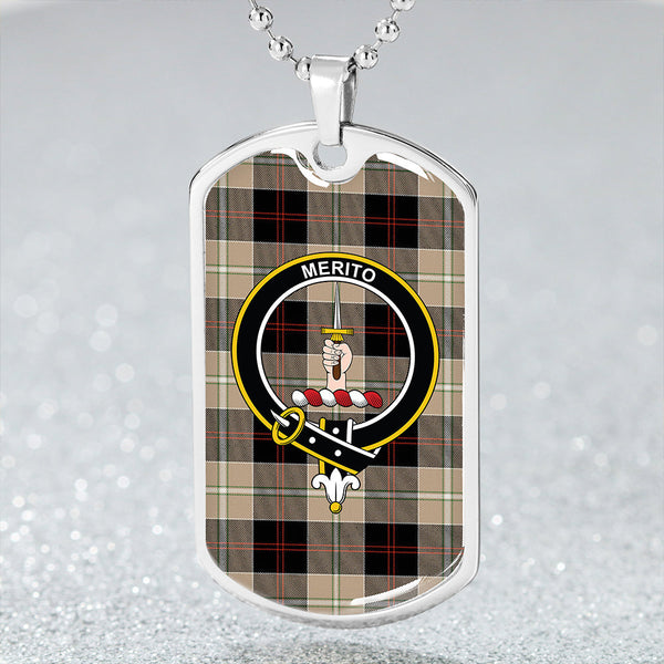 Dunlop Hunting Ancient Clan Badge Classic Tartan Dog Tag Necklace