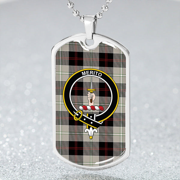 Dunlop Hunting Modern Clan Badge Classic Tartan Dog Tag Necklace