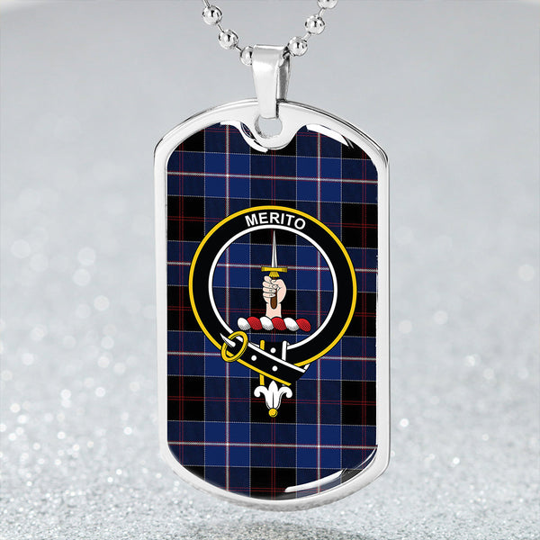 Dunlop Modern Clan Badge Classic Tartan Dog Tag Necklace